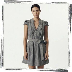 Vintage 2011ish Heather Gray Lightweight Denim Tunic Top / Mini Dress (S) by Fei